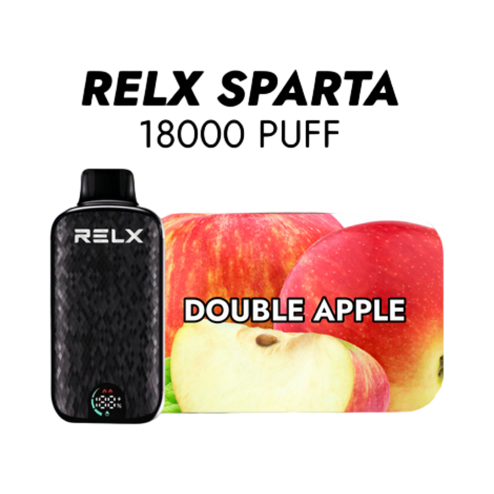 RELX Sparta 18000+ Puff Disposal Vape – Double Apple