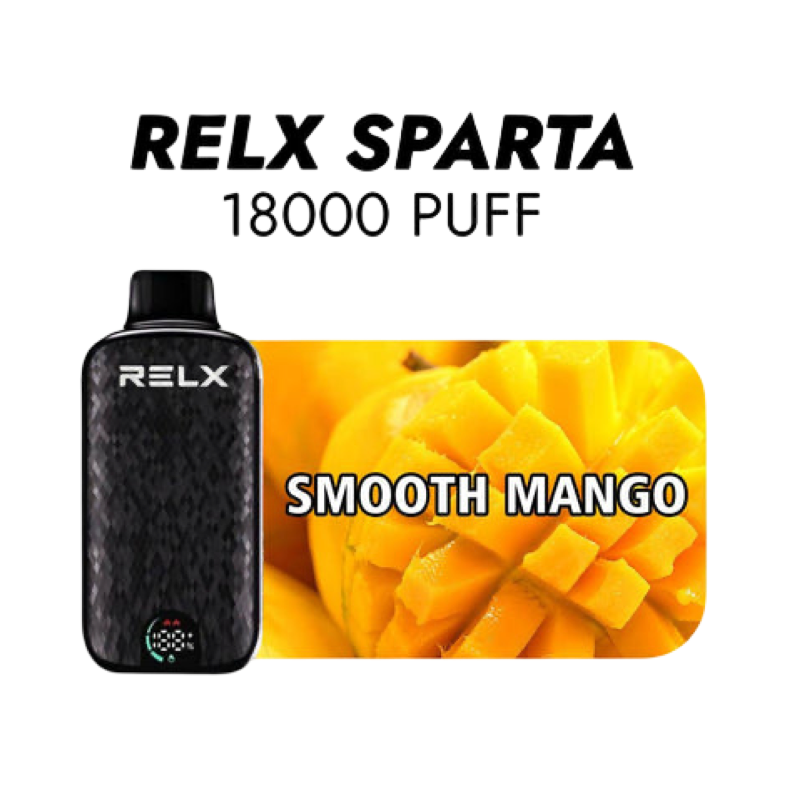 RELX Sparta 18000+ Puff Disposal Vape – Smooth Mango