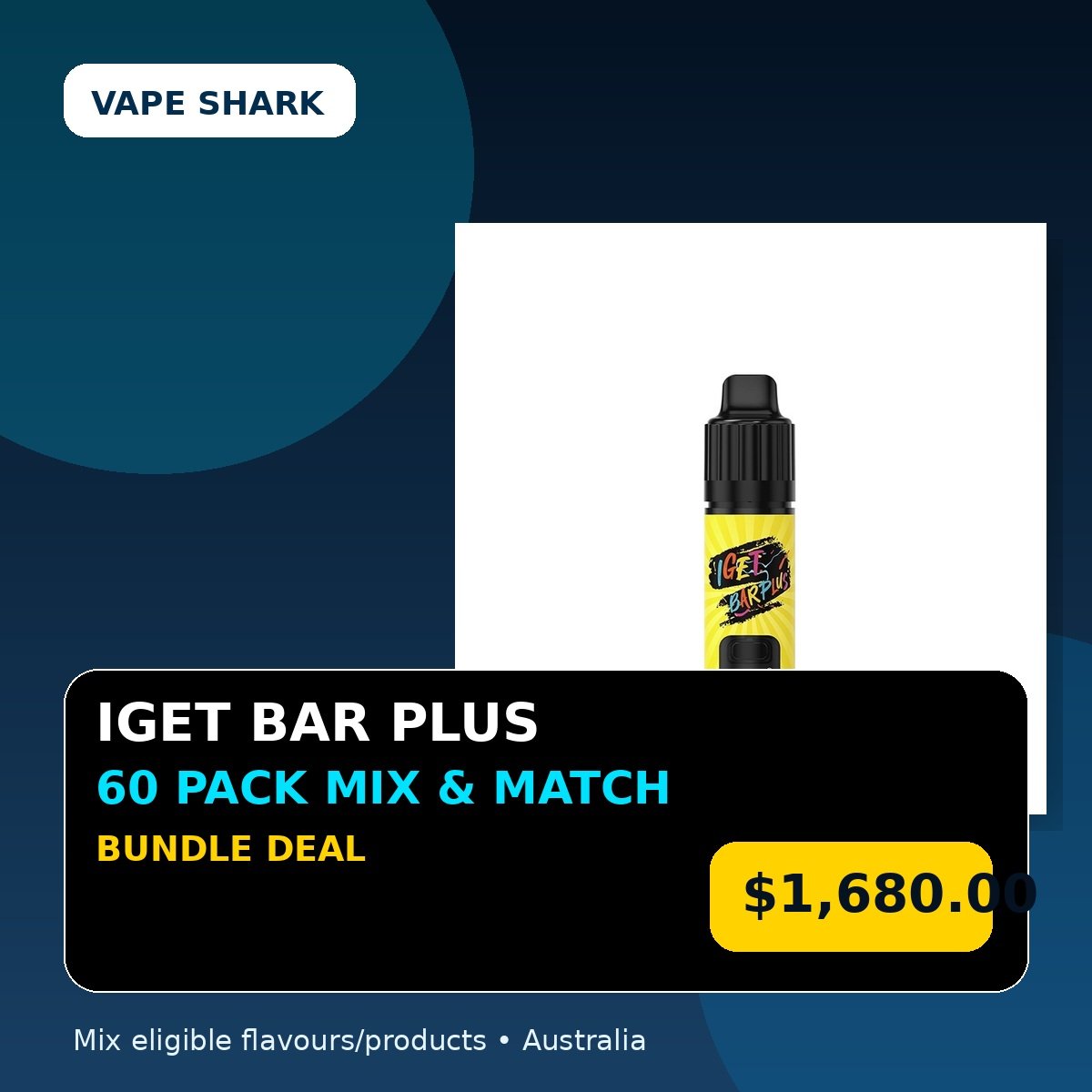IGET BAR PLUS Mix & Match 60 Pack Bundle