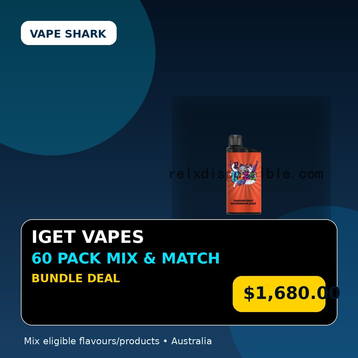 IGET Vapes Mix & Match 60 Pack Bundle