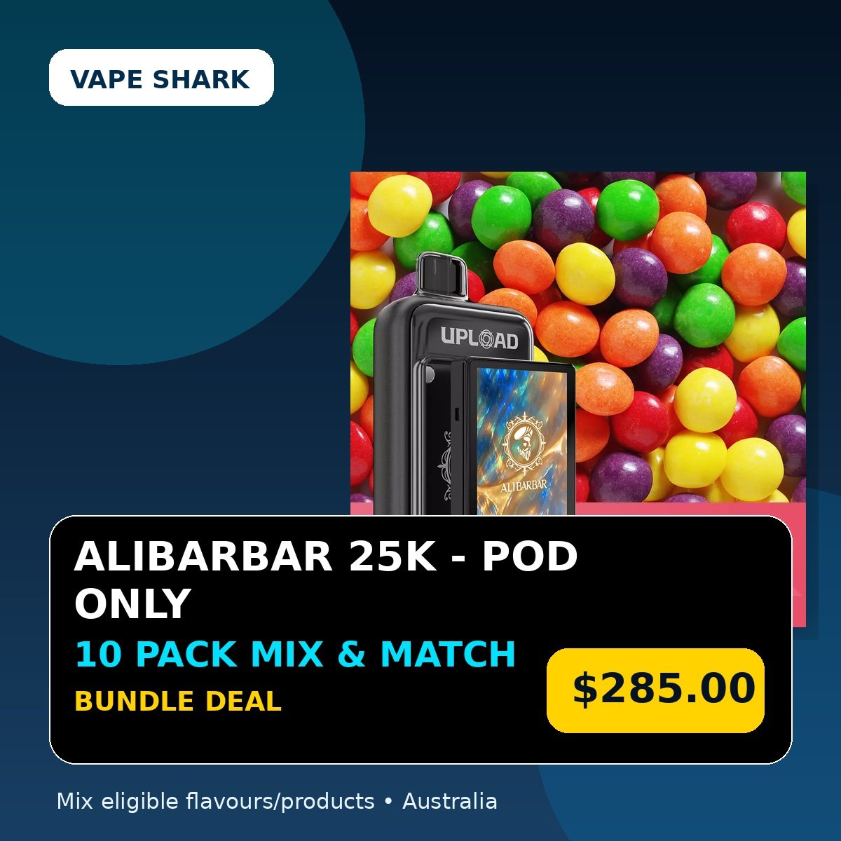 ALIBARBAR 25k – Pod Only Mix & Match 10 Pack Bundle