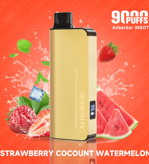 Strawberry Coconut Watermelon Vape –  ALIBARBAR Ingot 9000 Puff